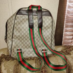 Luxury Brown and Green Men's Backpack